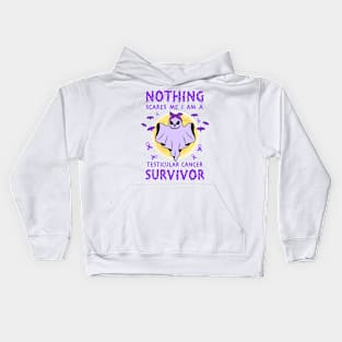 Testicular Cancer Awareness - boo ghost halloween Kids Hoodie